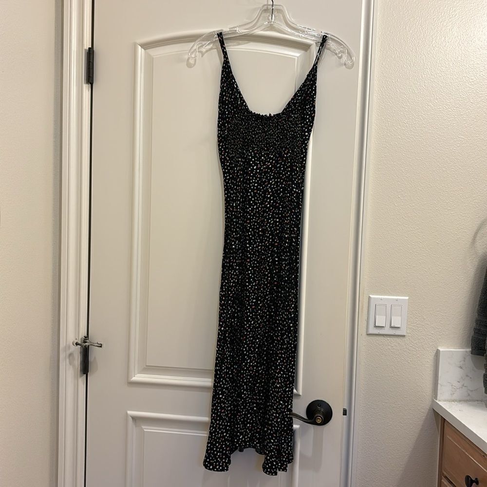 Reformation woman's black polka dot dress - Picture 10 of 12